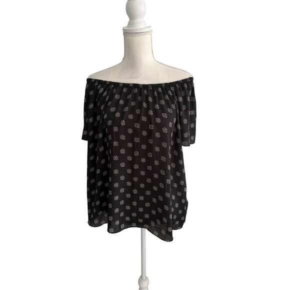 VINCE CAMUTO Black Sheer Off The Shoulder Top Size XS - Picture 5 of 5